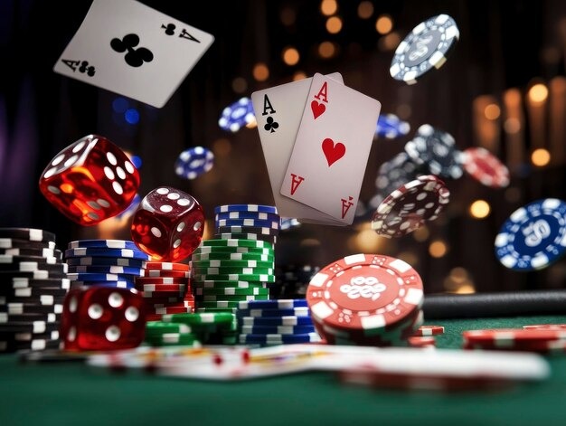 Baccarat card game with player and banker hands